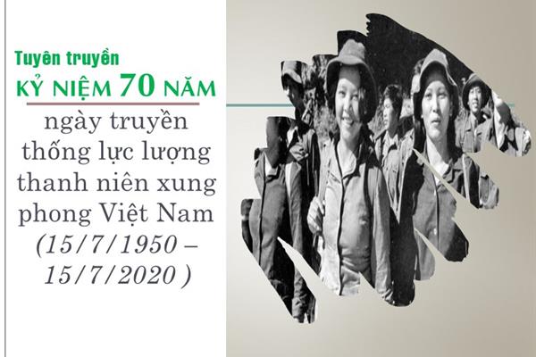 Tuyên truyền kỷ niệm 70 năm ngày truyền thống lực lượng thanh niên xung phong Việt Nam 15/7/1950 - 15/7/2020