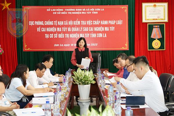 Cục PCTNXH làm việc tại Cơ sở Điều trị nghiện ma túy tỉnh Sơn La