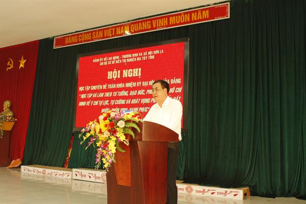 Hội nghị Học tập Chuyên đề toàn khóa nhiệm kỳ Đại hội XIII của Đảng “Học tập và làm theo tư tưởng, đạo đức, phong cách Hồ Chí Minh về ý chí tự lực, tự cường và khát vọng phát triển đất nước phồn vinh, hạnh phúc”.